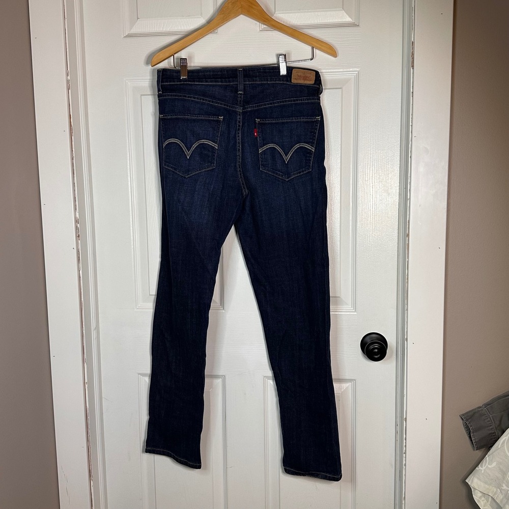 Levis Mid Rise Skinny‎ Jeans Dark Wash Indigo Denim 5-Pocket 14M - Picture 4 of 10